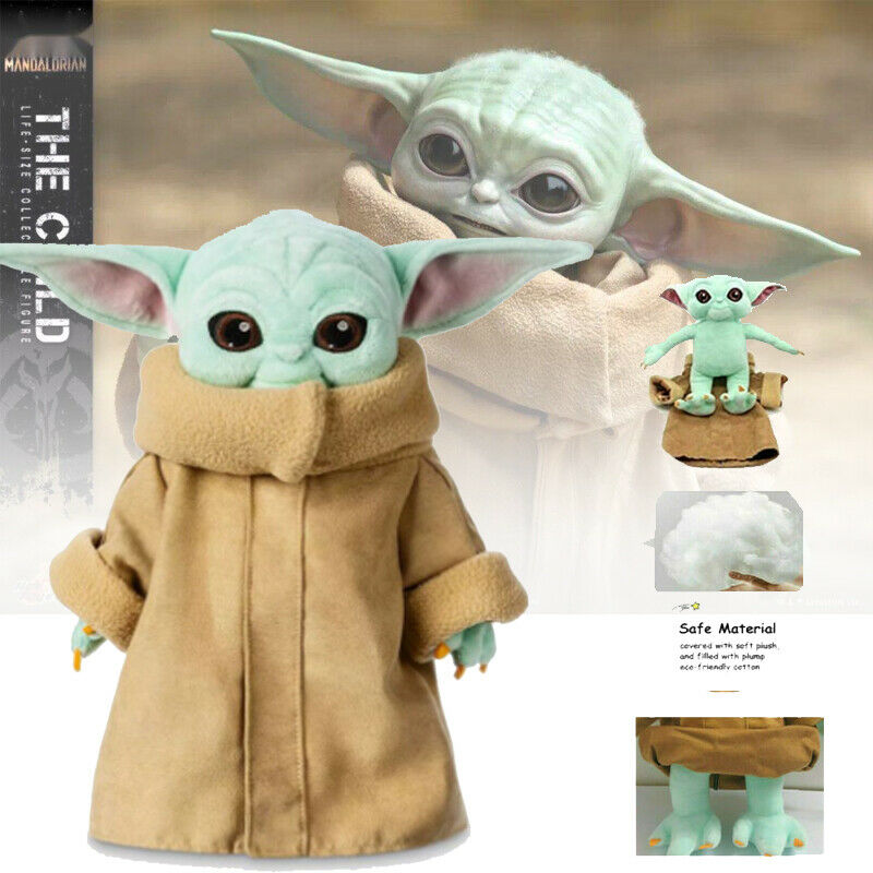 Búp bê nhồi bông hình em bé Yoda 30cm trong phim Star Wars