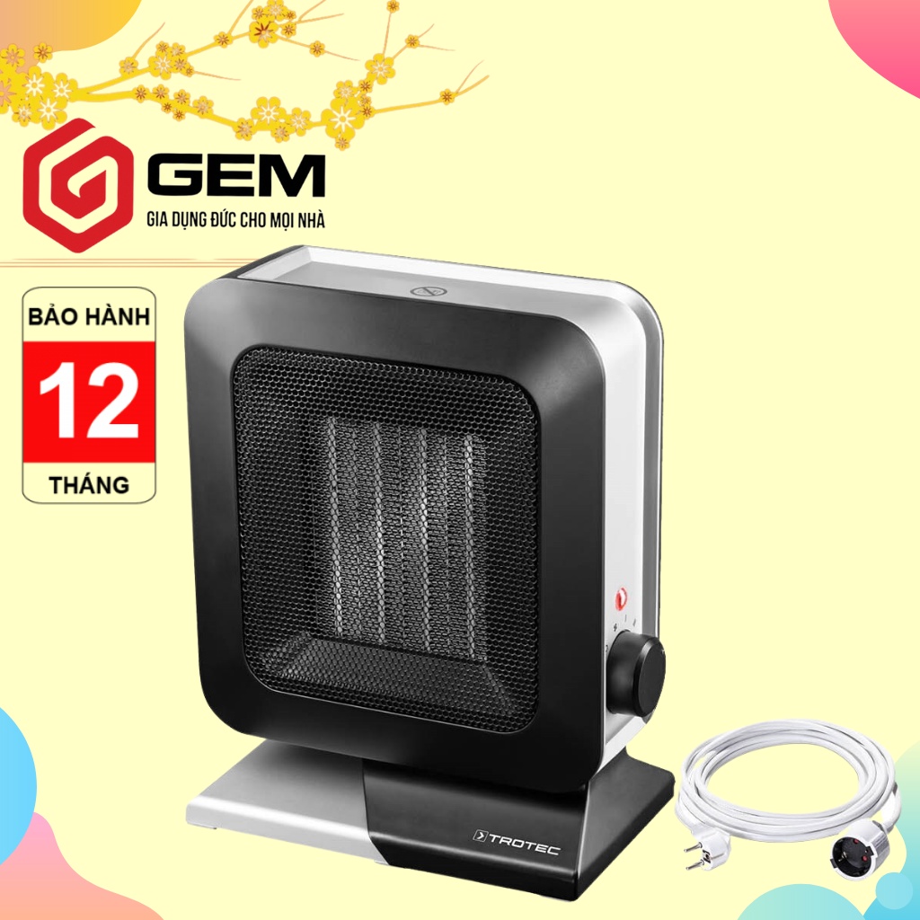 Quạt sưởi gốm mini Trotec TFC - Làm ấm nhanh, không gây khô da, công suất 1400w, dùng cho phòng 25m2