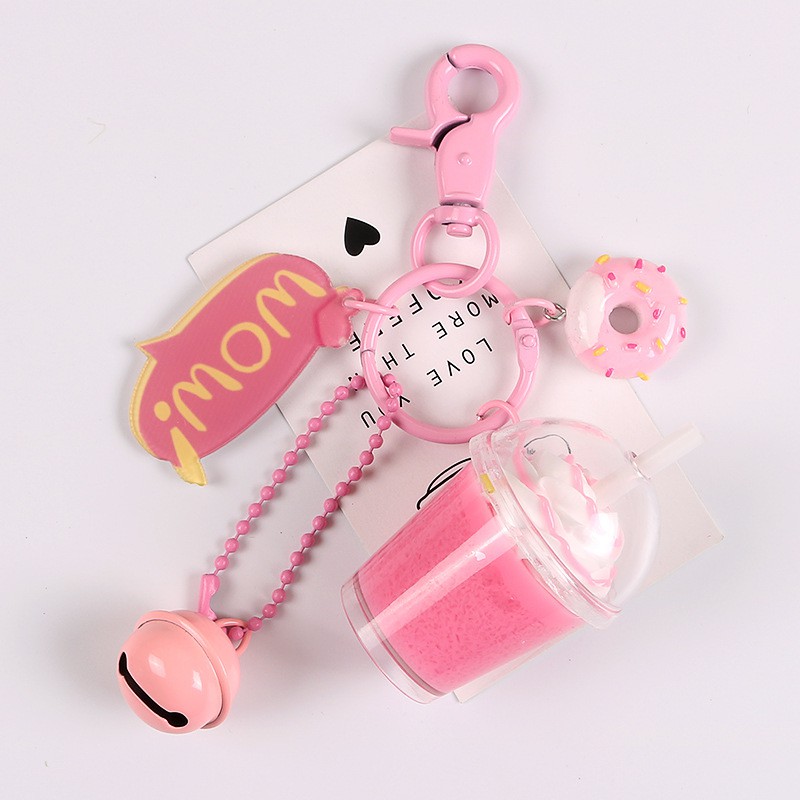 Móc khóa hình ly trà sữa xinh xắn