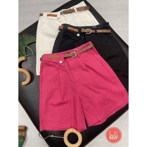 Quần ngố thô kèm đai hàng QC hot hit