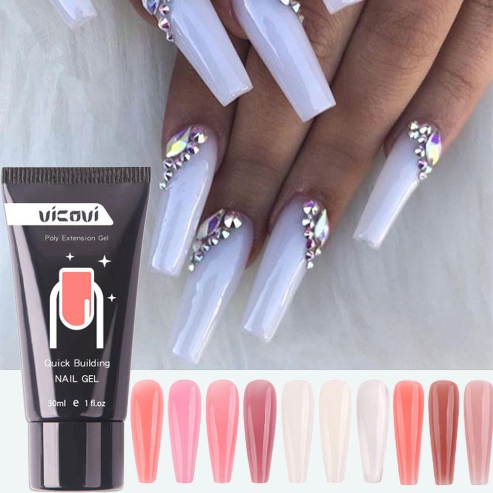 JUNE Professional Poly Nail Gel Beauty Builder Gel Nail Art UV Gel Nail Tips Manicure Tool 15ml 12Colors Quick Building Nail Extension