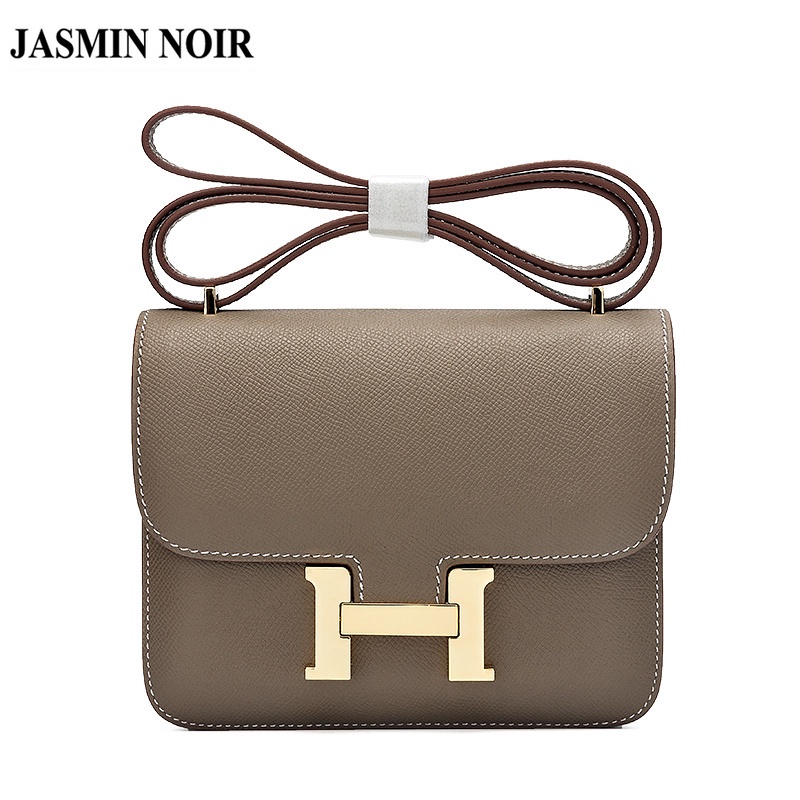 Túi xách JASMIN NOIR từ da PU hình vuông cỡ nhỏ phong cách cổ điển thời trang cho nữ