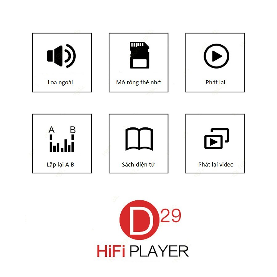 Máy Nghe Nhạc MP3 Bluetooth Ruizu D29 Bộ Nhớ Trong 8GB