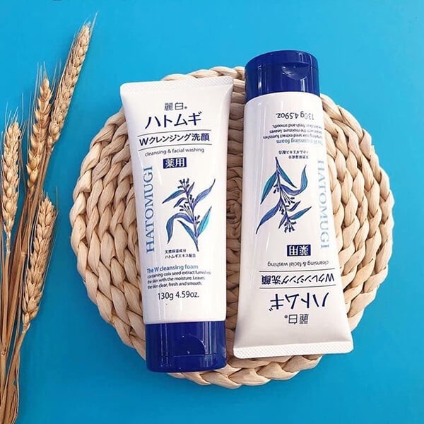 Sữa rửa mặt ý dĩ Hatomugi Naturie Skin 130g Nhật Bản - Trắng Da Ngừa Mụn Chính Hãng Mới