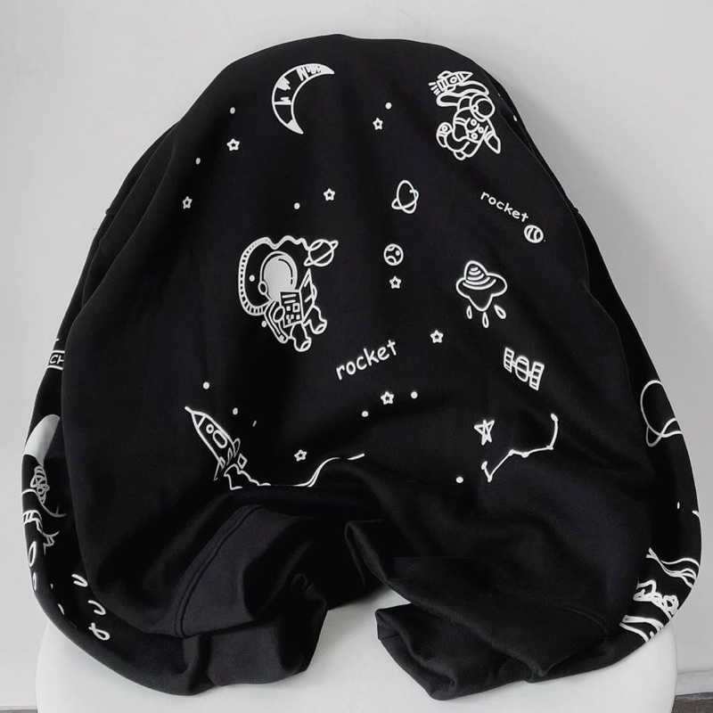 Áo hoodie nỉ lót bông Roc ket unisex | BigBuy360 - bigbuy360.vn