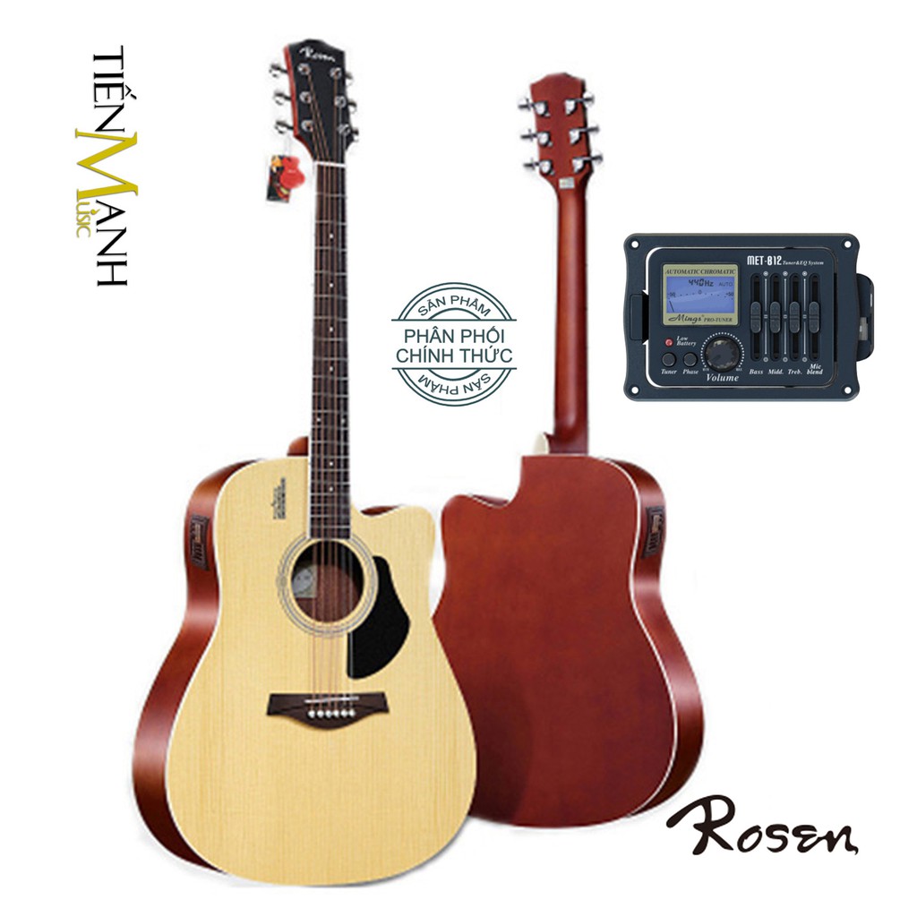 [Gắn EQ] Đàn Guitar Acoustic Rosen G11, G12, G13, G15 (Có gắn sẵn EQ Mings MET-B12 chính hãng) - Cam Kết 100% Chính Hãng