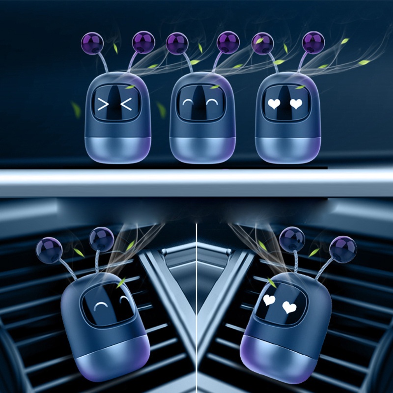 Phụ Kiện Trang Trí Cho Robot Thông Gió Xe Hơi Màu Trơn Dễ Thương