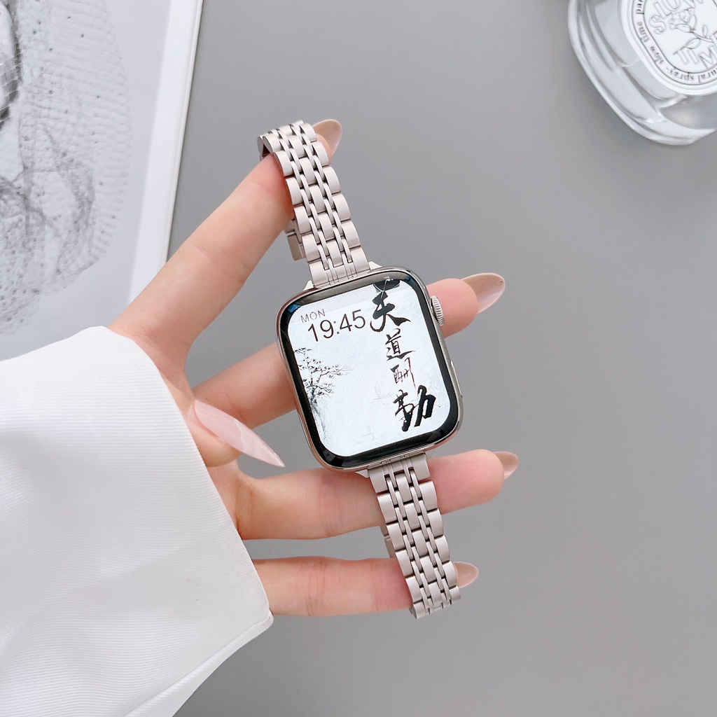 Dây Đeo Kim Loại Thay Thế Cho iwatch7 Series 6 / 5 / 4 / 3 / SE 41mm45mm Apple Watch 40mm44mm Ip iwatch 7 6 5 4 SE