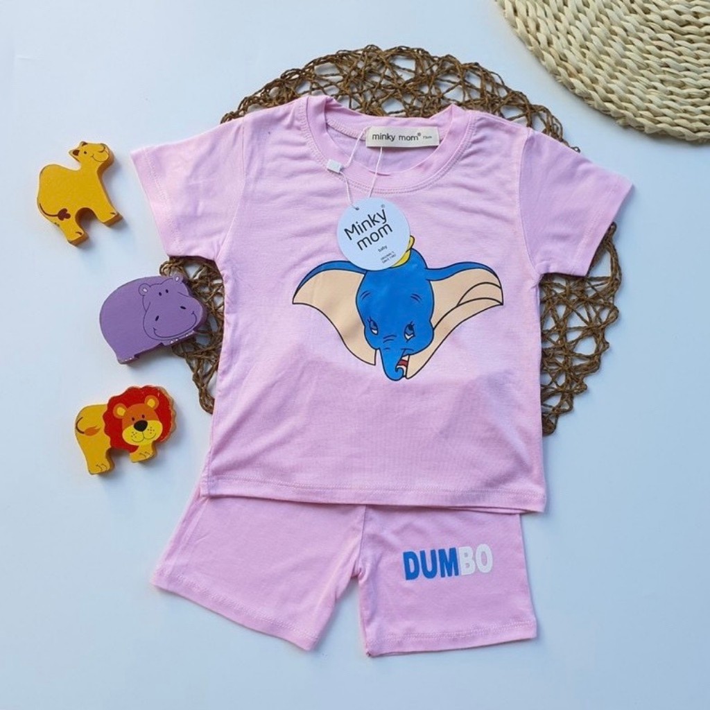 Bộ Thun Lạnh Minky Mom Cao Cấp  Bộ Thun Lạnh Cộc Tay Cho Bé trai bé gái