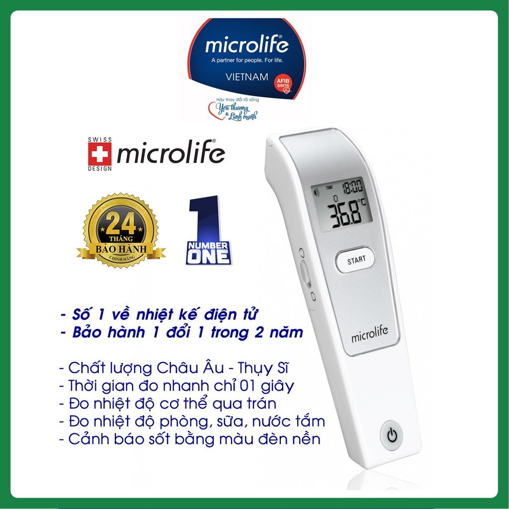 [Đo nhanh , Chính Xác Trong 1 Giây] Nhiệt kế hồng ngoại đo trán Microlife FR1MF1 - Thương Hiệu Thụy Sĩ - Bảo Hành 2 Năm