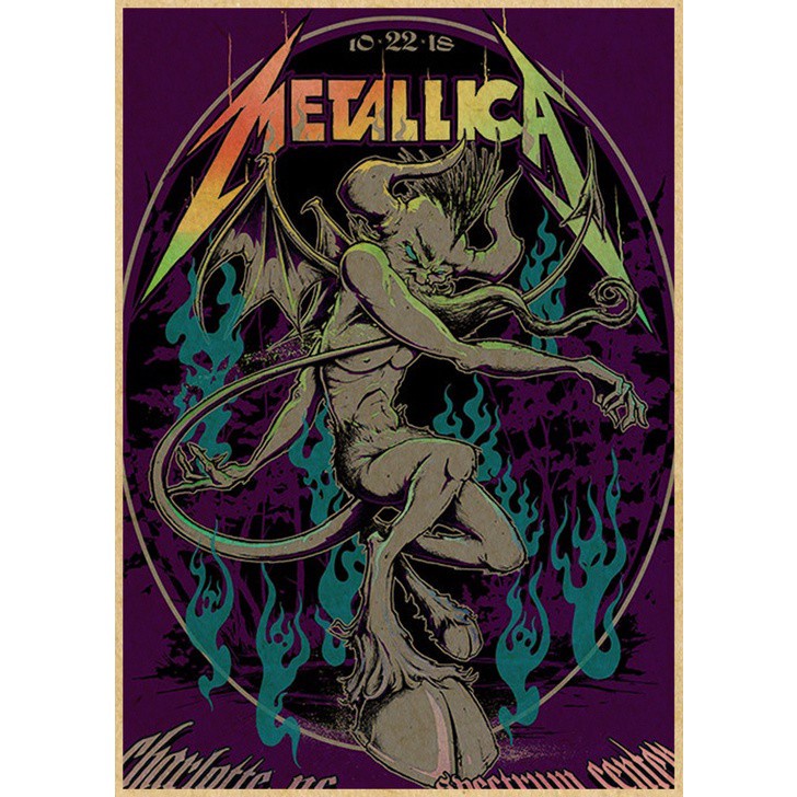 Áp dụng áp phích treo tường ban nhạc rock metallica cổ điển chất lượng cao