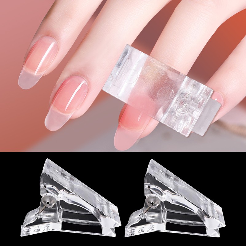 Kẹp giữ cố định gel UV móng tay nối Monja chất liệu acrylic giúp nhanh khô màu sắc trong suốt