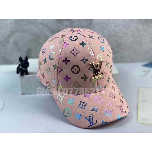 Mũ kết lưỡi trai kim tuyến vài nhập Logo VL sắt thời trang nam nữ (hình thật shop tự chụp)