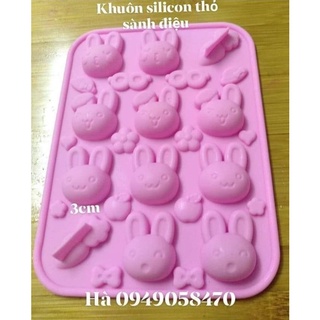 Khuôn silicon làm thạch rau câu, socola, kẹo dẻo hình con vật , hoa đường kính viên từ 3 - 4 cm nhiều mẫu
