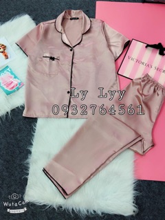 ĐỒ BỘ PHI LỤA PIJAMA TAY NGẮN - QUẦN DÀI