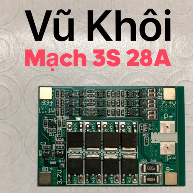 Mạch 3S 12V-28A NLY bảo vệ pin Li-ion