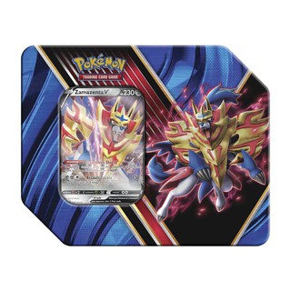 Hộp thiếc 5 gói thẻ bài Pokemon TCG Zamazenta V - Hàng Chính Hãng