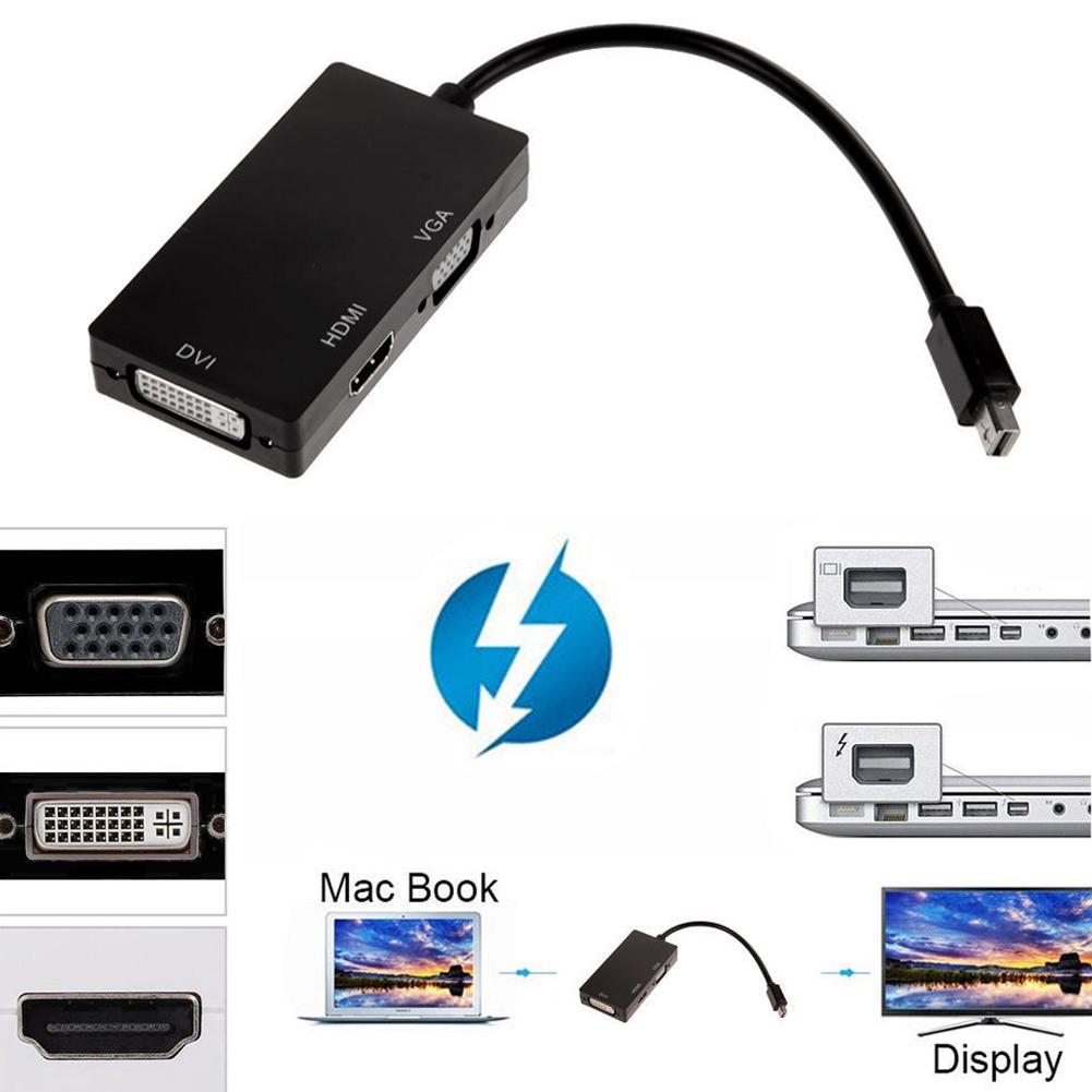 Cổng Mini Display Port to DVI VGA HDMI 1080P Thunderbolt Adapter cho MacBook Pro / Air