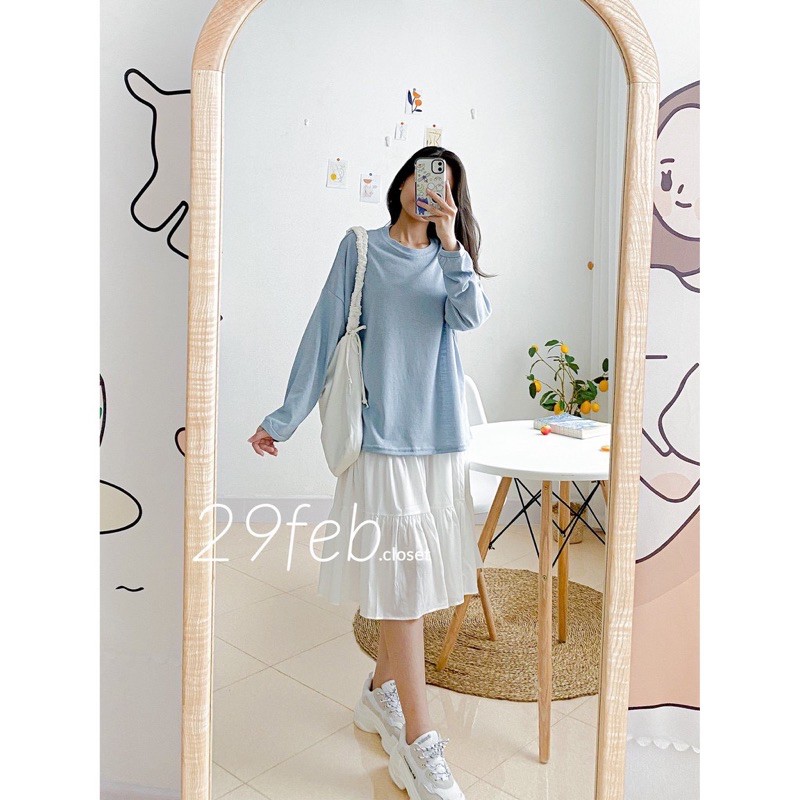 Áo phông Unisex trơn dài tay form thụng nhiều màu - Áo phông Unisex tay dài