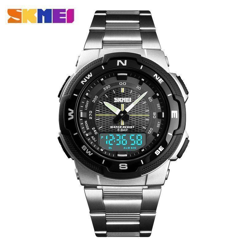 Đồng Hồ Đeo Tay Analog Điện Tử Dây Da Trong Suốt Tự Động Chống Nước Sành Điệu Cho Nam I5Z9