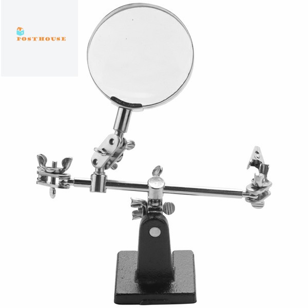 Easy-carrying Helping Third Hand Tool Soldering Stand with 5X Magnifying Glas V1