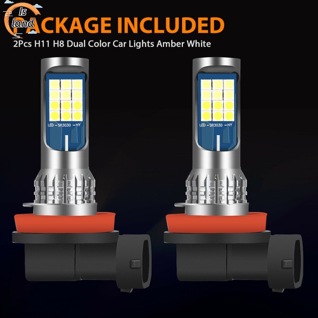 Set 2 Bóng Đèn Led Sương Mù H8 H11 H16 Màu Trắng/Vàng Chống Thấm Nước Ip65 Chuyên Dụng Cho Xe Hơi