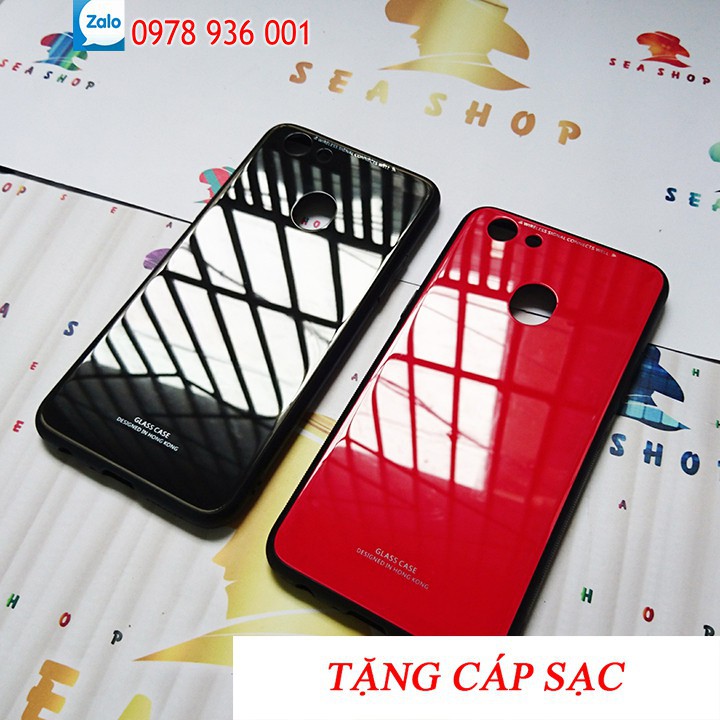 [TẶNG CÁP SẠC]Ốp lưng Oppo F5 lưng kính