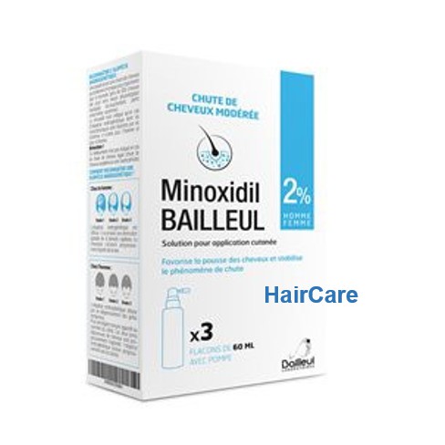 Minoxidil 2% Bailleul dành cho nữ DATE 2023, 1 lọ 60ml