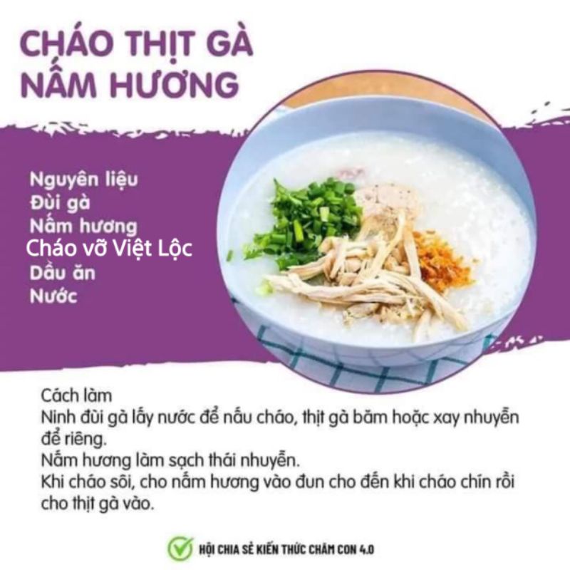 Cháo Hạt Vỡ Việt Lộc_ Dành cho trẻ 7-8 tháng tập ăn thô [500g][Date 2022]