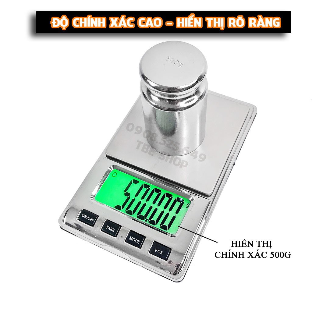 Cân Tiểu Ly Điện Tử MH 500g 0.01 Có Đơn Vị Tl.t Cân Vàng ( Bảo Hành 1 Năm )TBE Shop