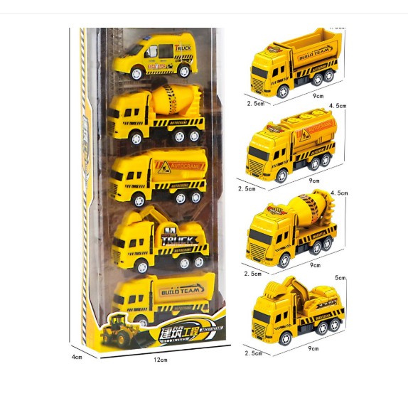 Đồ chơi hộp 5 xe cho bé