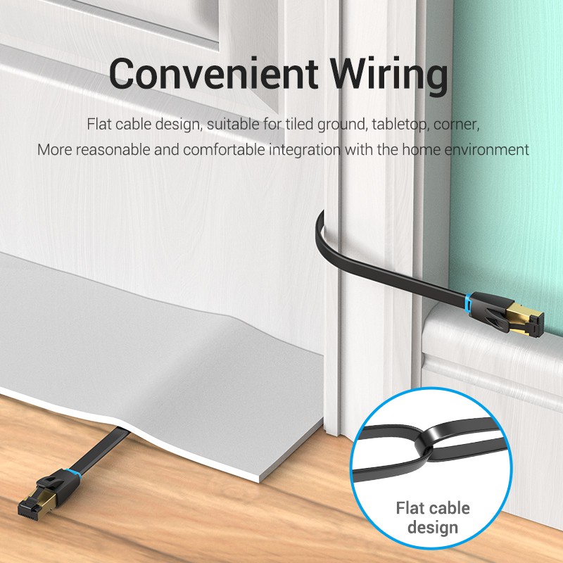 Dây Cáp Mạng VENTION Rj45 Cat8 Ethernet Tốc Độ Cao 40gbps 2000mhz