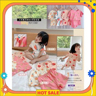 [HOT SALE] Đồ Bộ Cho Trẻ Em Chất Thun Thoáng Mát Hình Trái Cây Dễ Thương Cho Bé Trai Bé Gái Xinh Xắn Mát Mẻ Mùa Hè