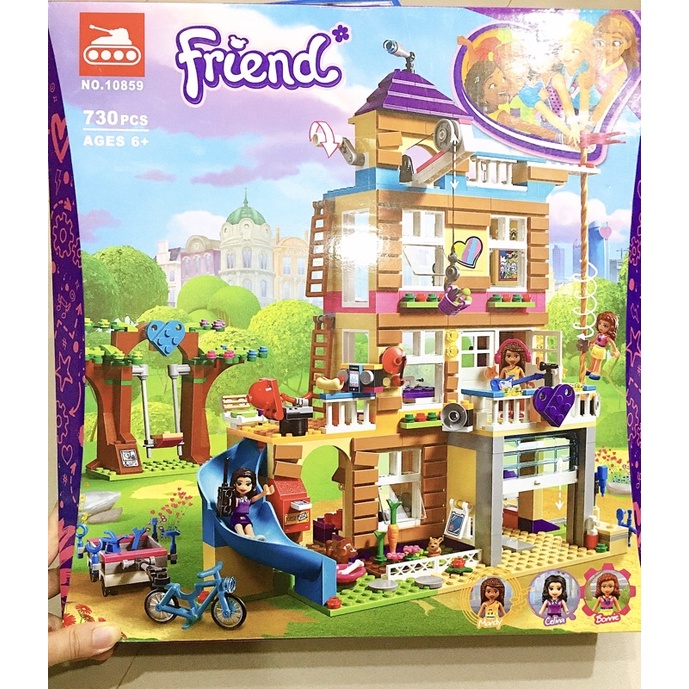 Đồ chơi xếp hình bé gái lego friend ngôi nhà cầu trượt - friends
