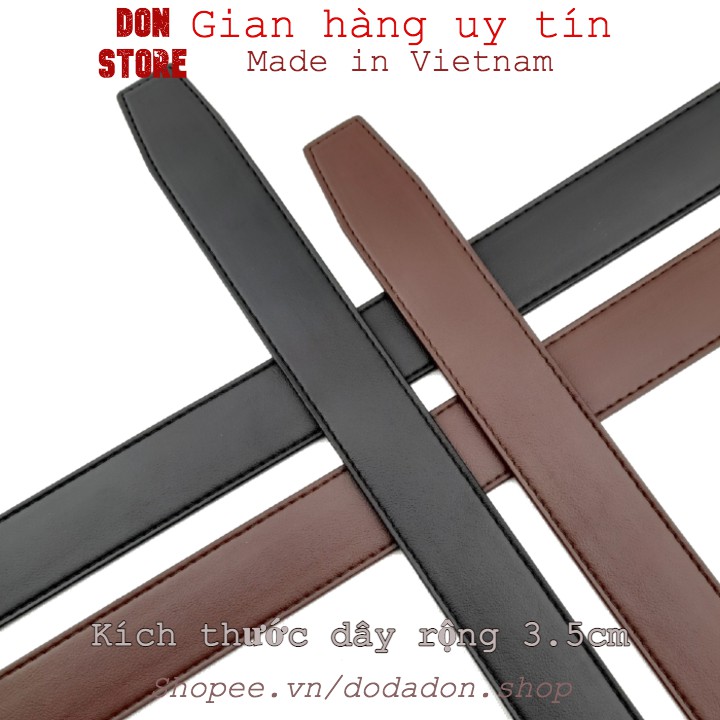 [HOT]Dây Lưng Nam Dây Trơn Da PU Cho Khóa Lăn ( Dây Không Mặt)