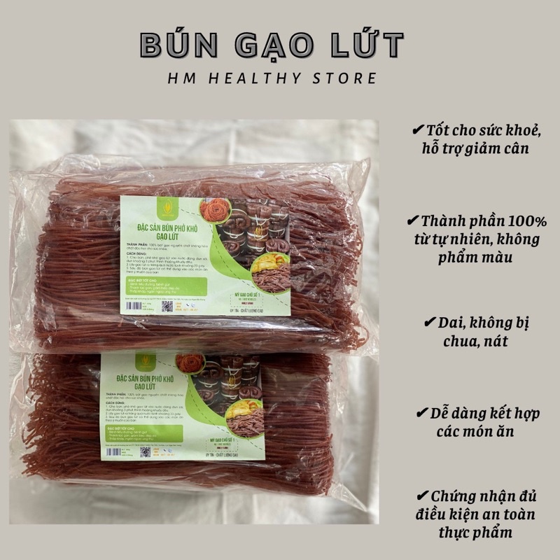 Bún gạo lứt hỗ trợ giảm cân ăn kiêng eatclean healthy thành phần tự nhiên không phẩm màu