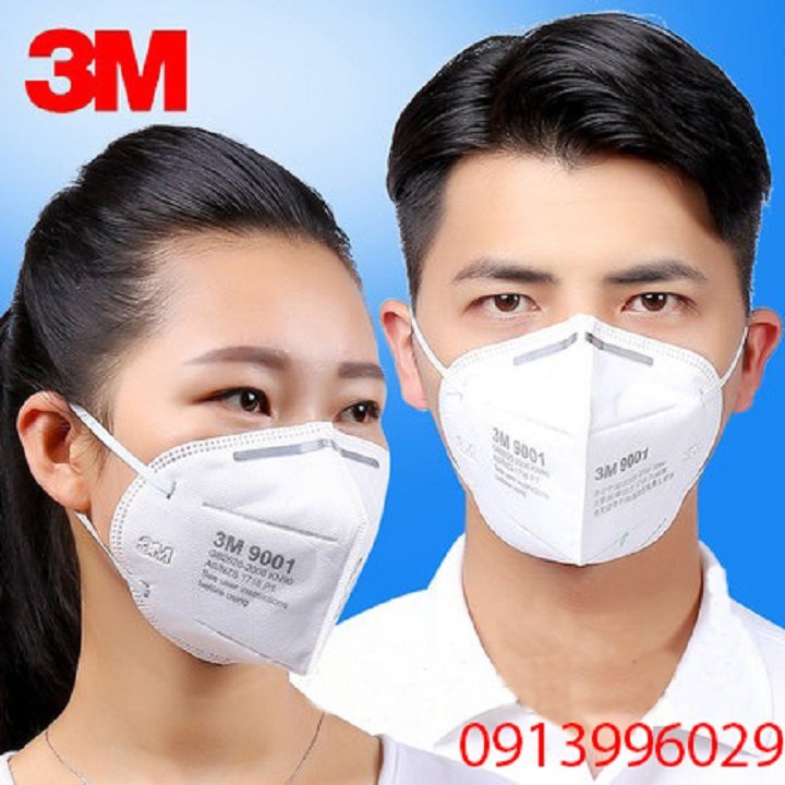 Khẩu Trang 3M 9001, 3M 9002, 3M 9001V  Chống Bụi Chống Vi Khuẩn