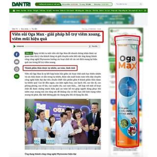 ✅[Chính Hãng] Viên Sủi OGA MAX- Hỗ Trợ Viêm Mũi Dị Ứng, Viêm Xoang (Tuýp 20 viên)