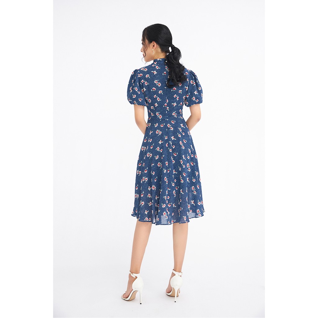 [Mã WABR0101 giảm 10% đơn 99K] Đầm ngắn tay bồng nơ cổ - 20Again - DDA0947 | BigBuy360 - bigbuy360.vn