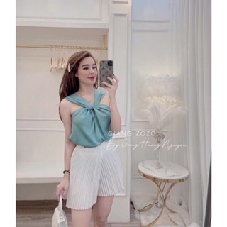 Áo xoắn ngực chất lụa mềm mại