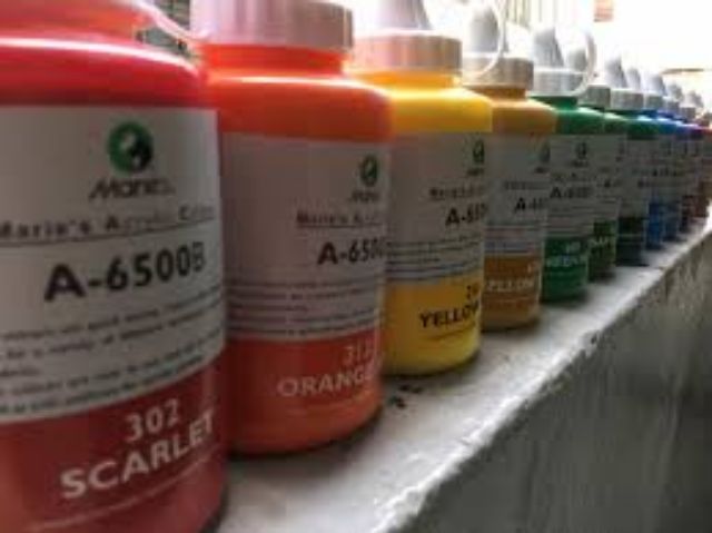 Màu Vẽ Acrylic Tranh, Tường, Bình Vòi Maries 500ml