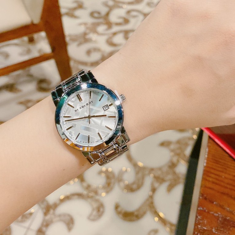 Đồng hồ nữ burberry dây kim loại không gỉ, hàng full box, thẻ bảo hành 12 tháng - Dongho.burberry