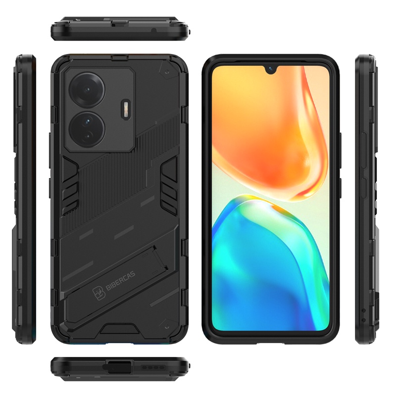 Ốp Điện Thoại Cứng Kiểu Giáp Chống Sốc Có Khung Bảo Vệ Camera Cho Vivo T1 Pro T1X Y55 5G
