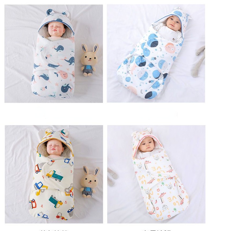 Túi Ngủ Quấn Bé Sơ Sinh Chống Sốc Chất Liệu Cotton