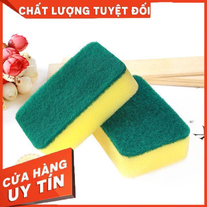 Siêu Sạch Miếng mút xốp rửa bát bọt biển 2 mặt đa năng dụng cụ nhà bếp