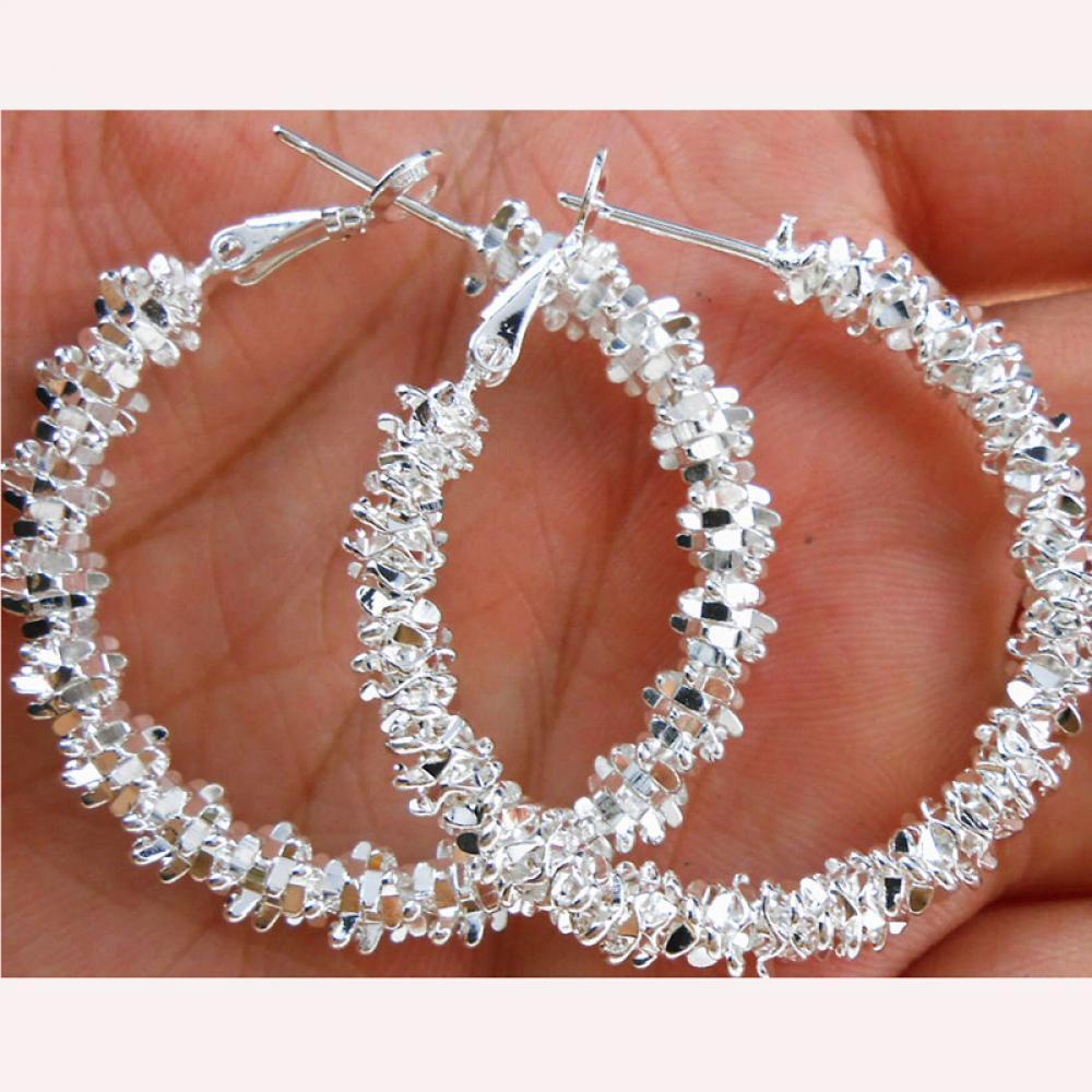 NIUYOU Bông Tai Tròn Khắc Chữ Best Choose Stars