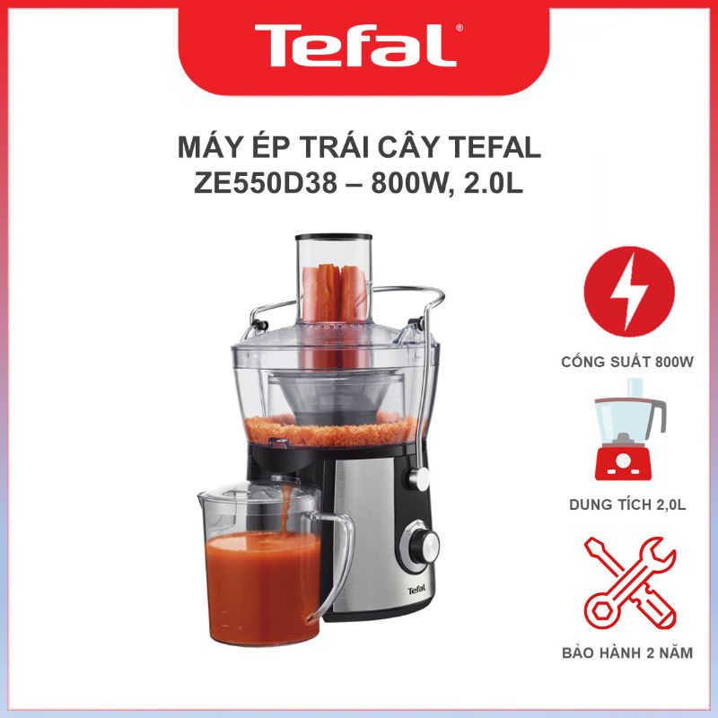 Máy ép trái cây Tefal ZE550D38 - 800W