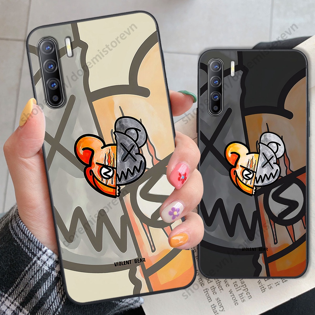 Ốp lưng Oppo Reno3 / Reno3 Pro / Reno 3 hình kaws, kith, bear brick nổi 3D phong cách độc đáo