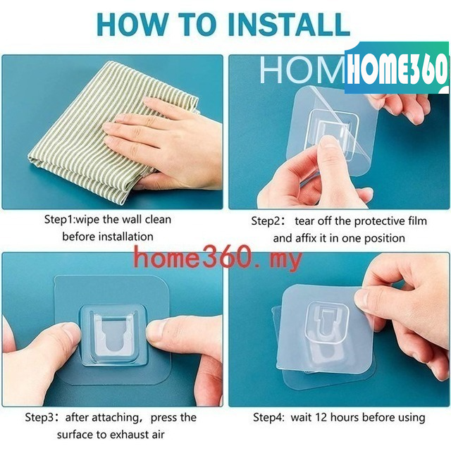 Móc treo tường tự dính, Móc treo tường hai mặt, móc đa năng, Dải ổ cắm điện Giá treo tường hai mặt trong suốt, Móc treo tường Móc hút cốc, Giá đỡ lưu trữ cho phòng tắm nhà bếp