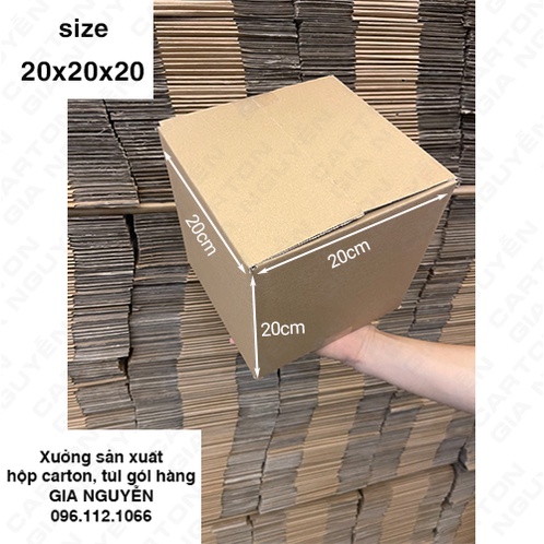 20 hộp carton vuông 20x20x20 dùng để đóng gói hàng hoá